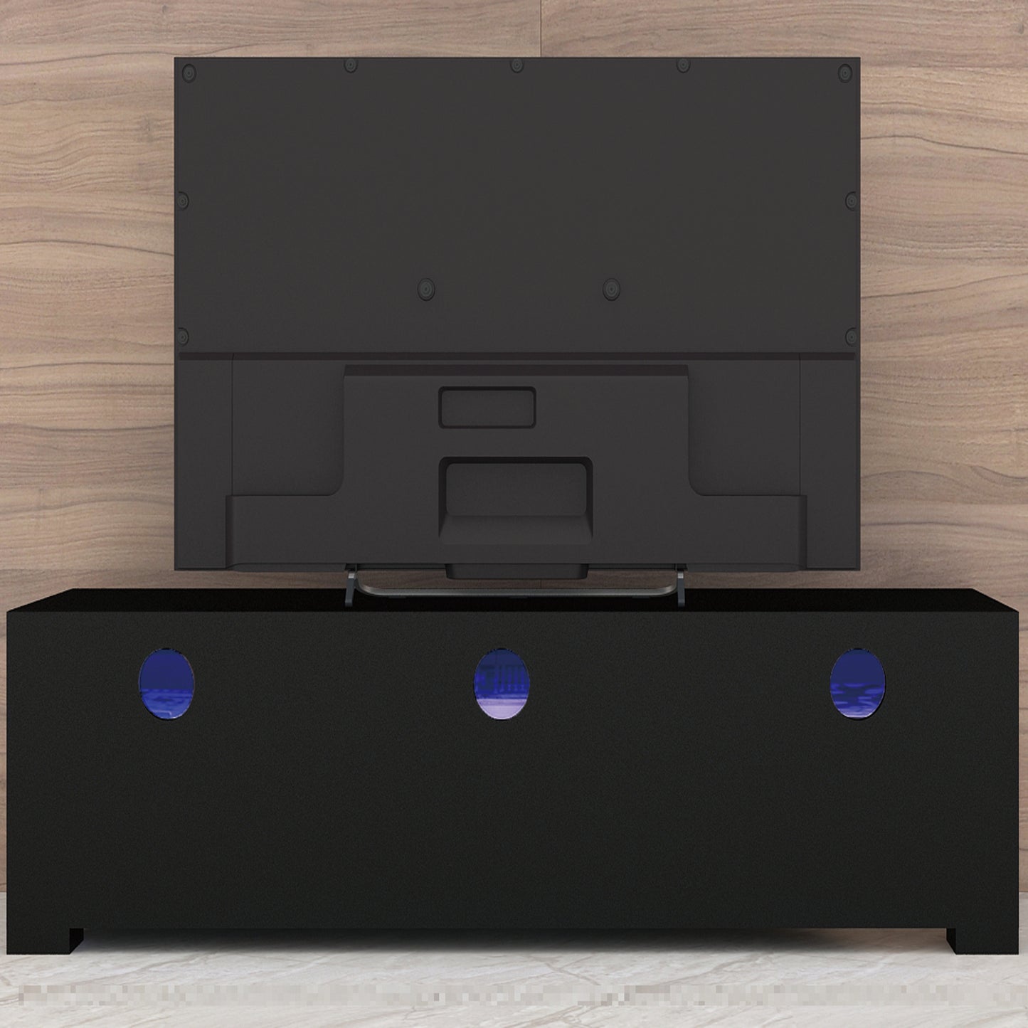 LED TV Stand for Up to 60 Inch TV Modern High Gloss Entertainment Center with Open Shelf