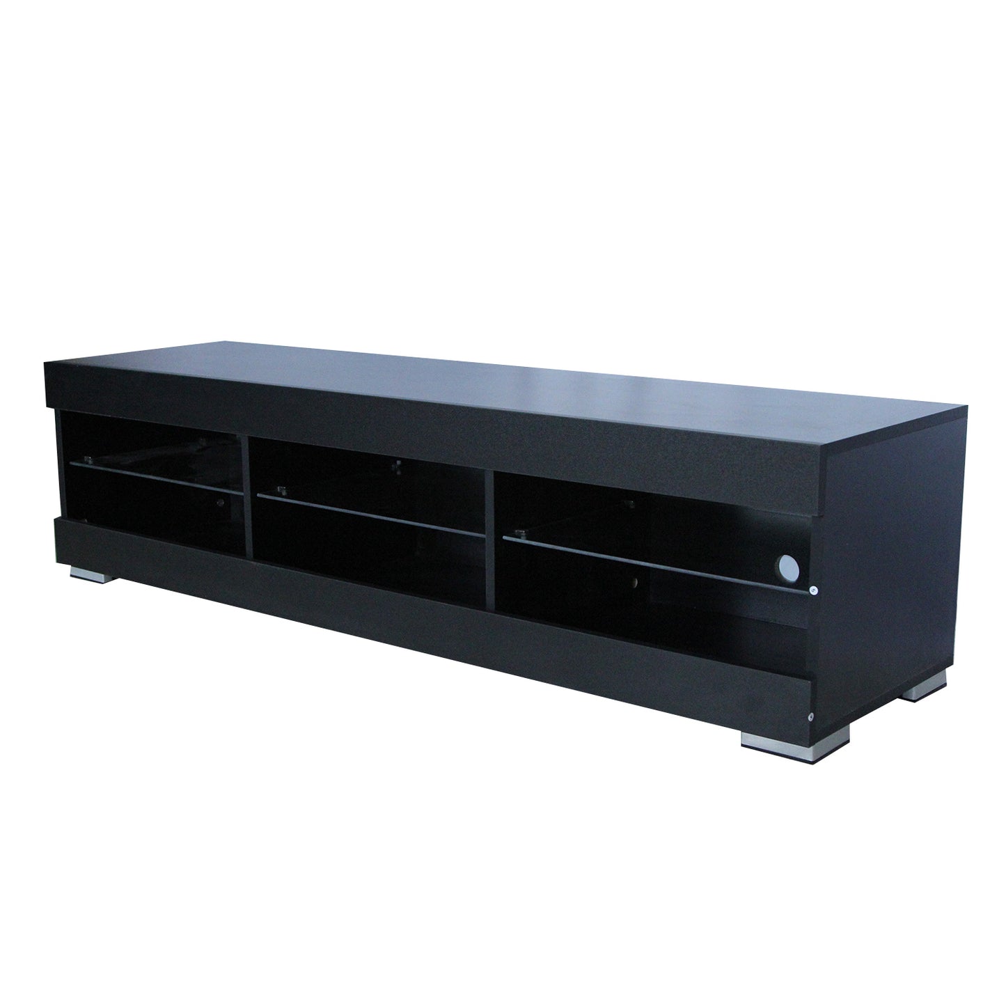 LED TV Stand for Up to 60 Inch TV Modern High Gloss Entertainment Center with Open Shelf