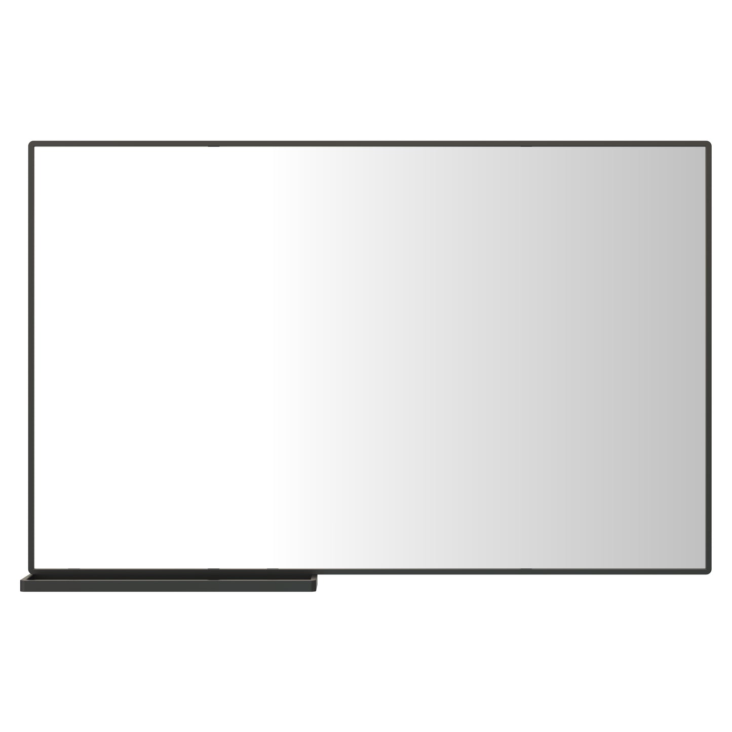 48x30 inch modern bathroom mirror with storage rack  rectangular black wall mirror for hanging mirror in bathroom, living room,
