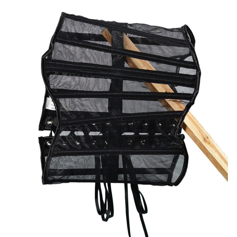 23517-28cm medium-length fishbone strap waistband see-through mesh breathable thin waistband 16 fishbones