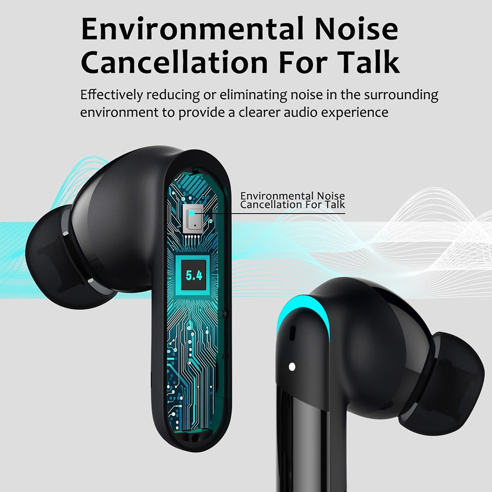 E1 Bluetooth headset LED light display noise reduction wireless headset hifi gaming in-ear sports earbuds