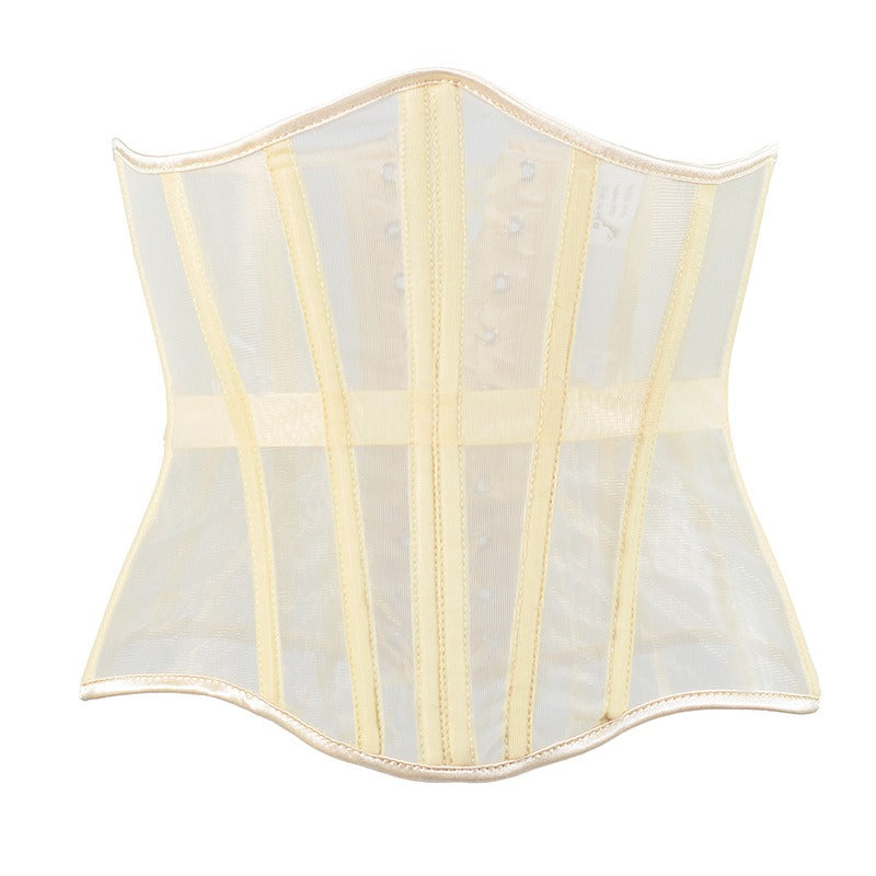 23517-28cm medium-length fishbone strap waistband see-through mesh breathable thin waistband 16 fishbones