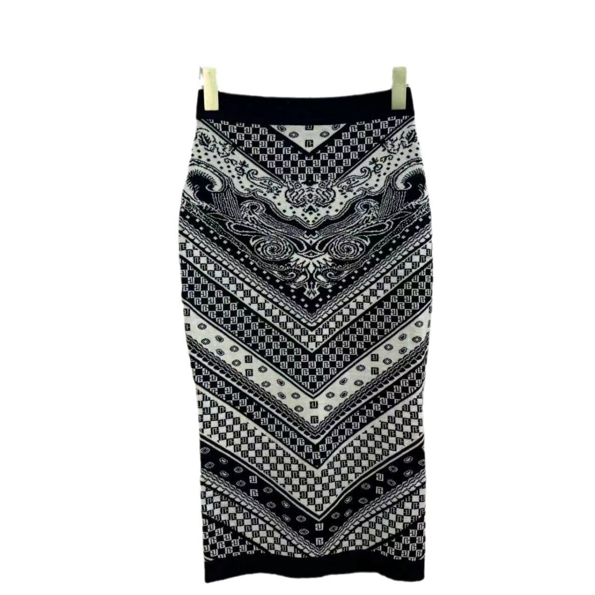 Light cooked small plaid wearing jacquard vest plaid long skirt fashion set
