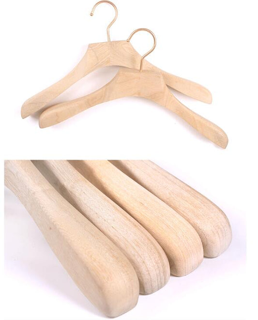 1PCS Household clothes hanging wooden anti-slip clothes rack