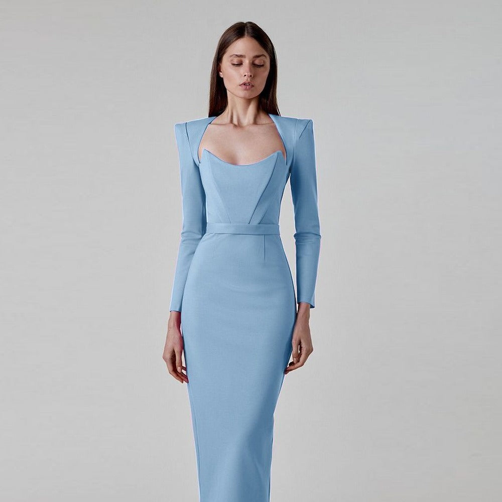 Minimalist Bandage New Fashion Women's Dress Long Dress