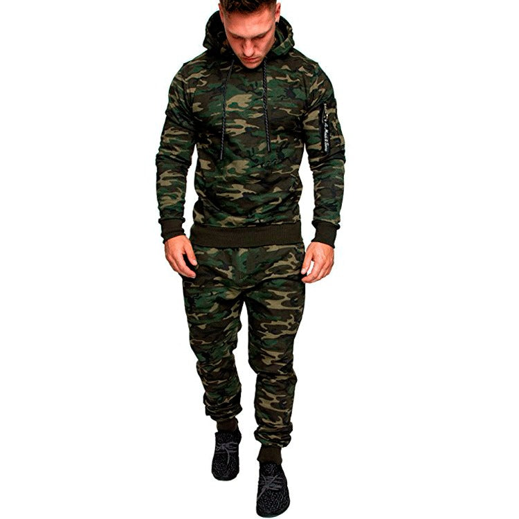 New men's outdoor sports and leisure camouflage cover head thermal sublimation camouflage set