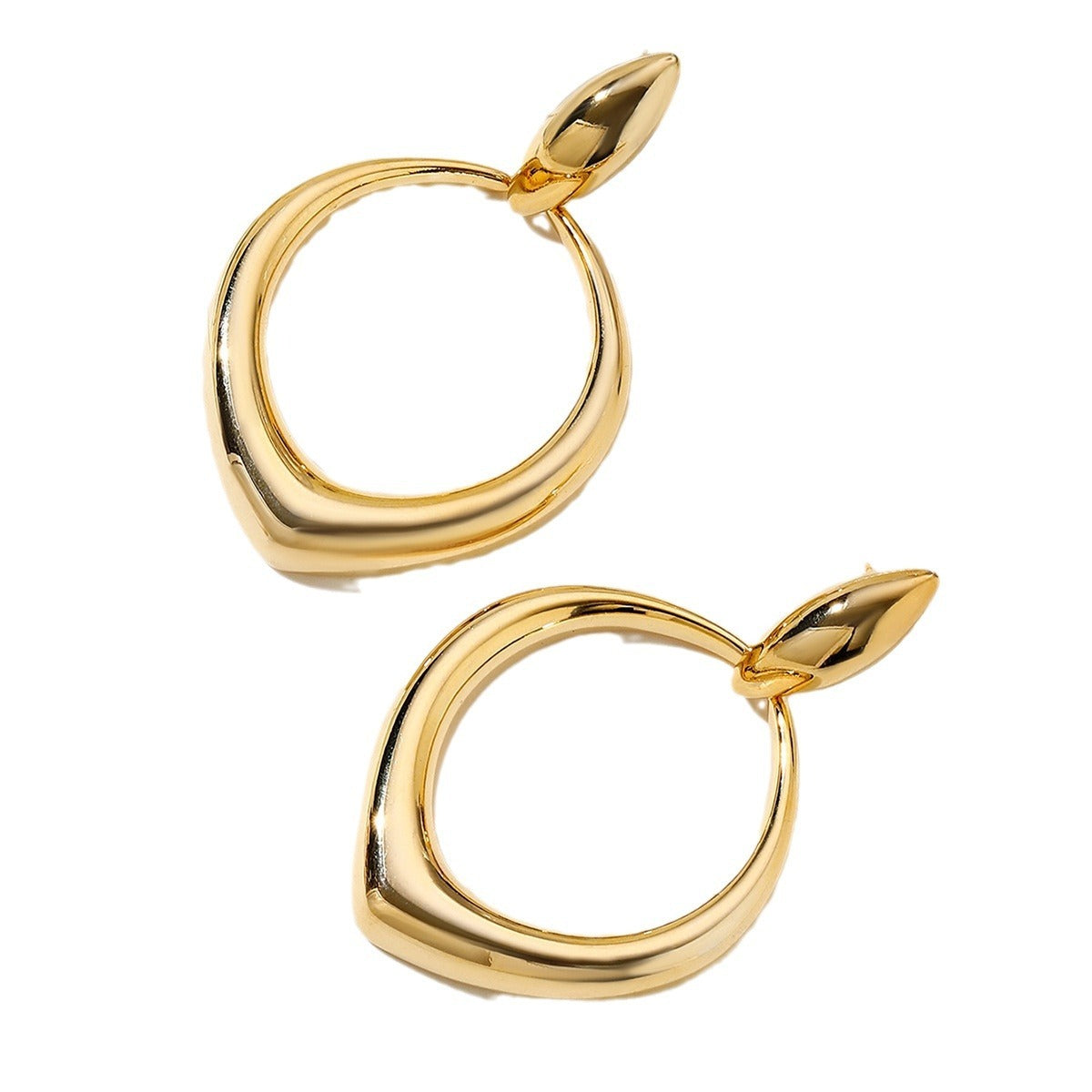 Retro Hong Kong style niche design earrings, cool style earrings, temperament earrings
