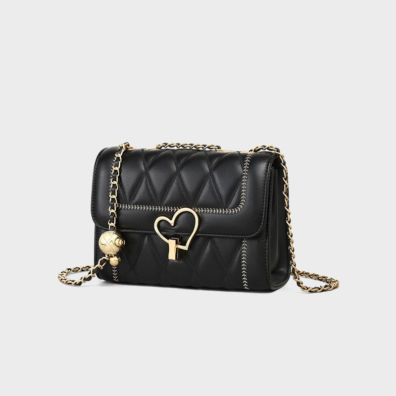 Summer retro crossbody women's bag single shoulder rhombus chain bag versatile ins