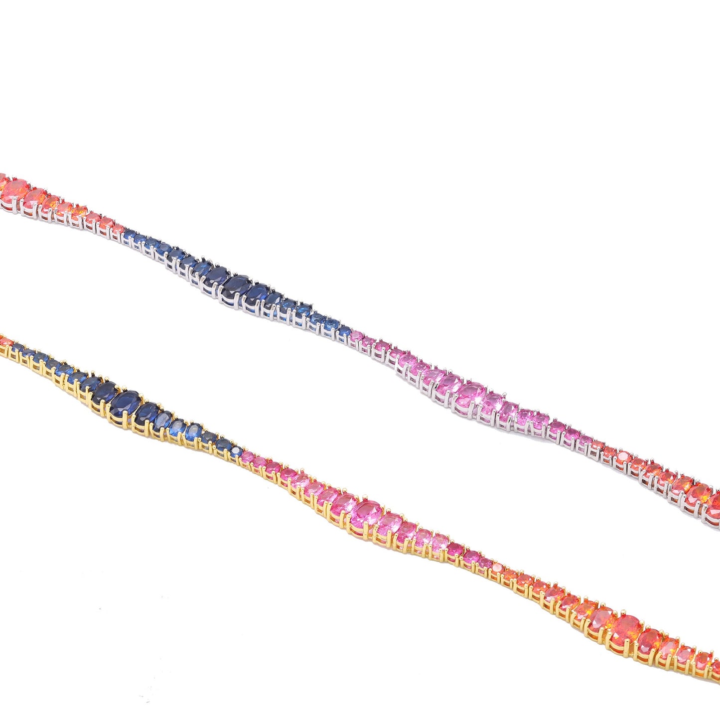 Irregular mixed color zircon necklace for women's fashion