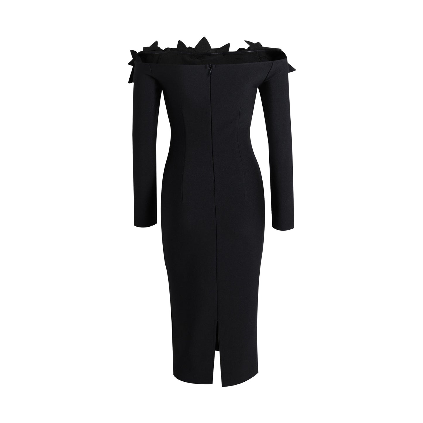 Bandage line tie diamond rose long sleeved bandage skirt for women