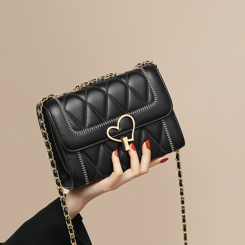 Summer retro crossbody women's bag single shoulder rhombus chain bag versatile ins