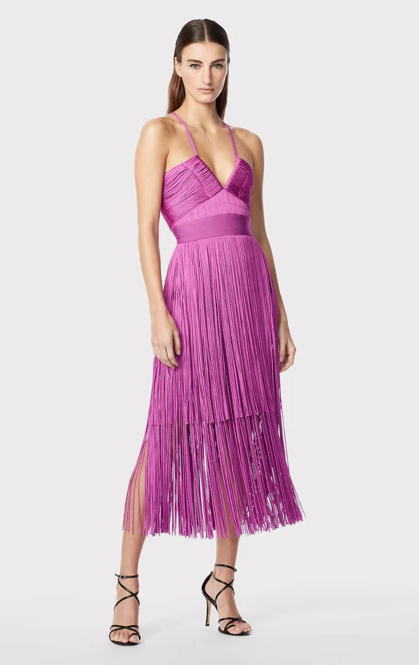 Suspender fringe skirt, backpack hip skirt, bandage dress