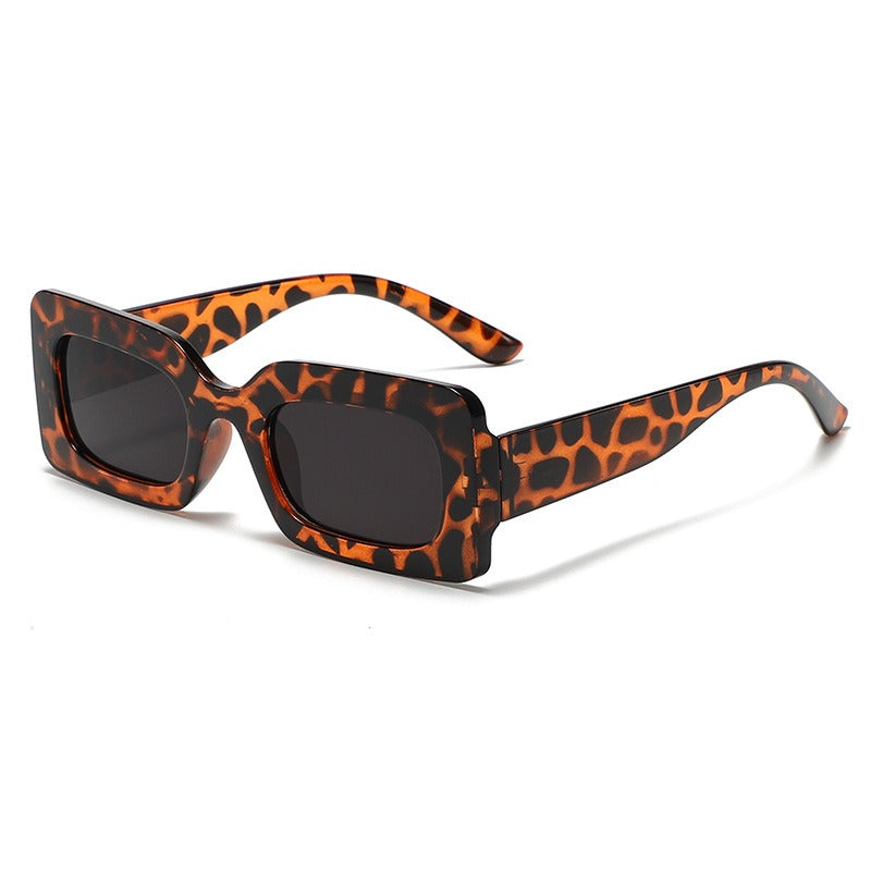Candy colored sunglasses women's square sunglasses men's fashionable and trendy retro glasses