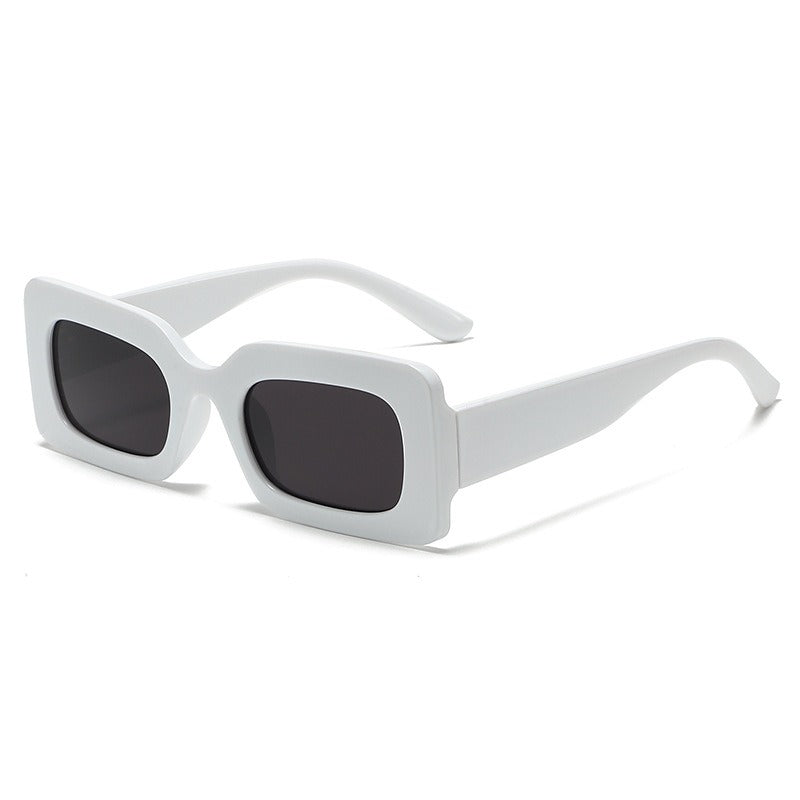 Candy colored sunglasses women's square sunglasses men's fashionable and trendy retro glasses