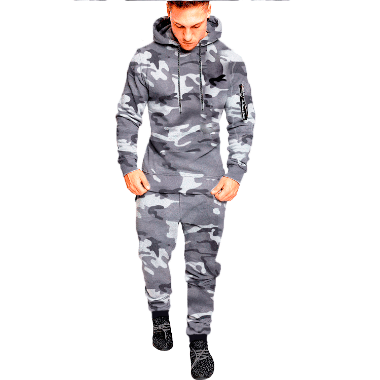 New men's outdoor sports and leisure camouflage cover head thermal sublimation camouflage set