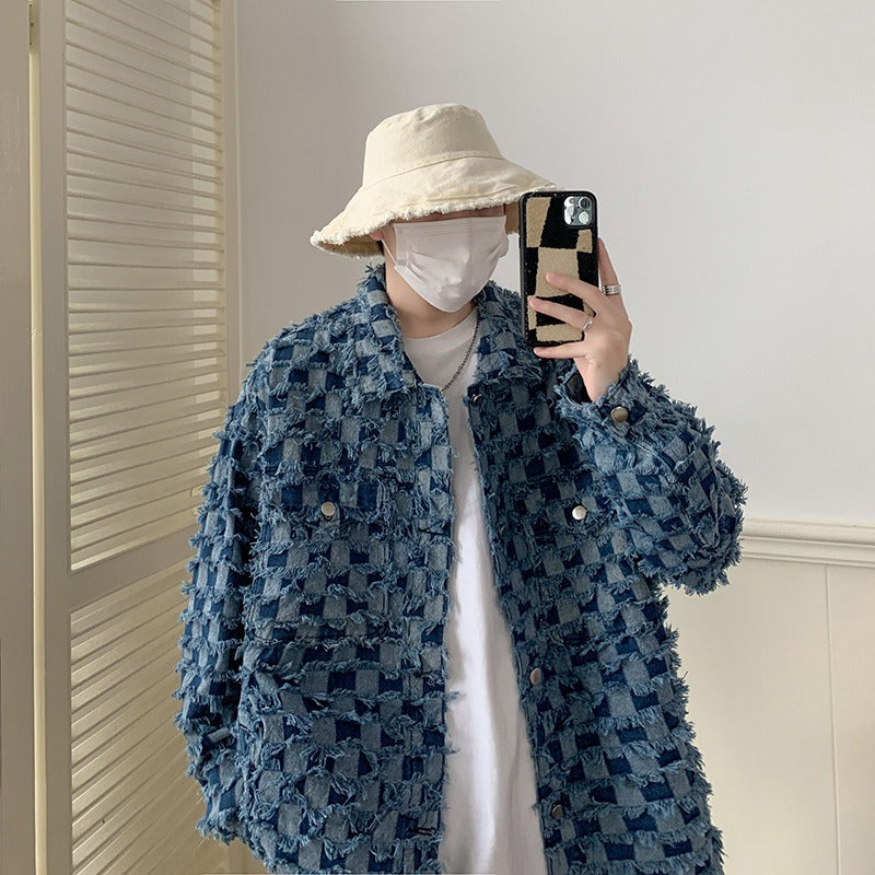Snowflake denim jacket loose casual cardigan jacket