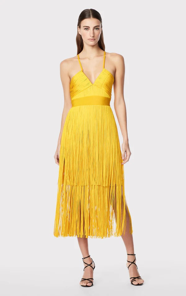 Suspender fringe skirt, backpack hip skirt, bandage dress
