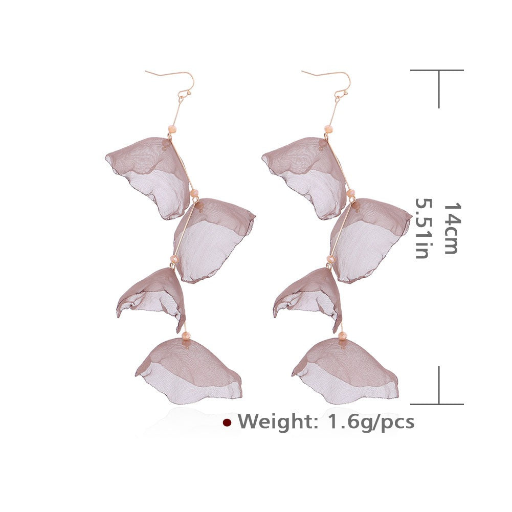 Extra long tassel pearl earrings hanging earrings