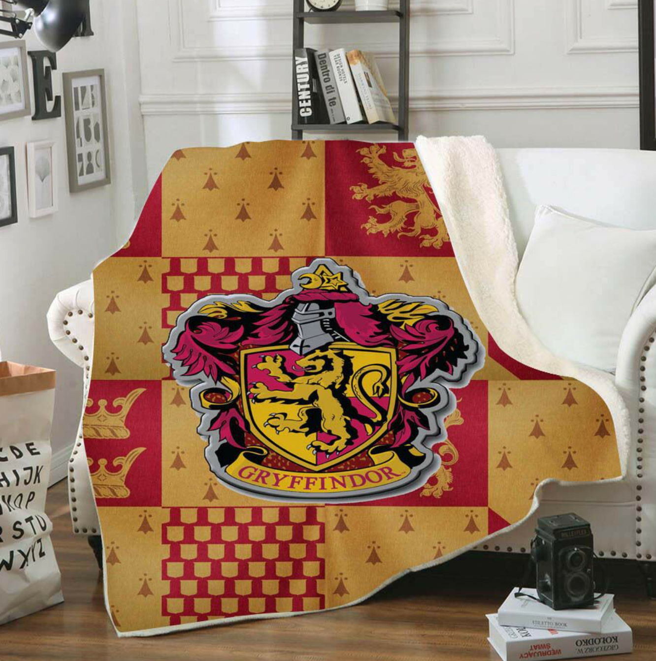Harry Potter 3d Digital Printing Cotton Velvet Square Blanket Double-Layer Thickened Lazy Sofa Blanket